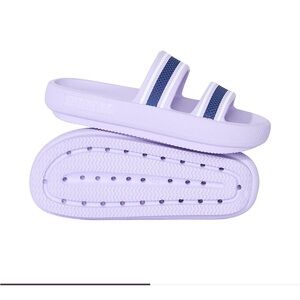 Victorias secret PINK DOUBLE STRAP PILLOW SLIDES Size Medium NWT.